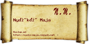 Nyókó Maja névjegykártya
